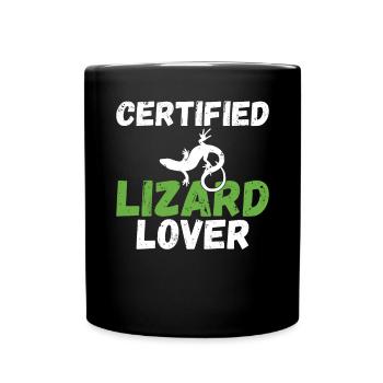 Eidechsenliebhaber Eidechse Geschenk Eidechse Besitzer - Tasse einfarbig - Schwarz - Vorne