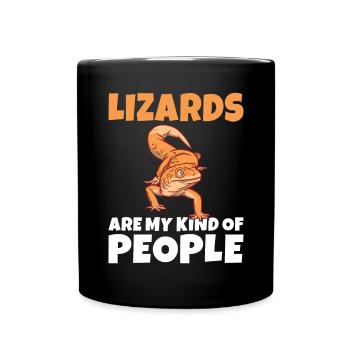 Eidechsenliebhaber Eidechse Geschenk Eidechse Besitzer - Tasse einfarbig - Schwarz - Vorne