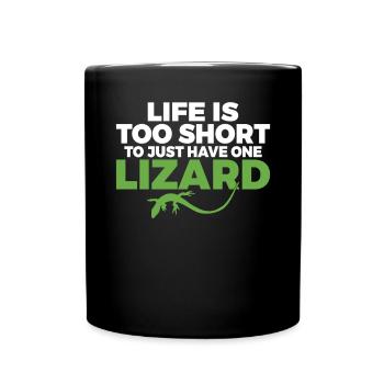 Eidechsenliebhaber Eidechse Geschenk Eidechse Besitzer - Tasse einfarbig - Schwarz - Vorne
