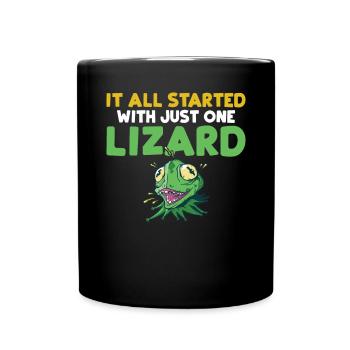 Eidechsenliebhaber Eidechse Geschenk Eidechse Besitzer - Tasse einfarbig - Schwarz - Vorne