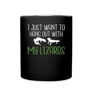 Eidechsenliebhaber Eidechse Geschenk Eidechse Besitzer - Tasse einfarbig - Schwarz - Vorne