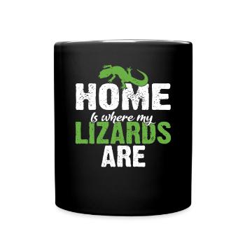 Eidechsenliebhaber Eidechse Geschenk Eidechse Besitzer - Tasse einfarbig - Schwarz - Vorne