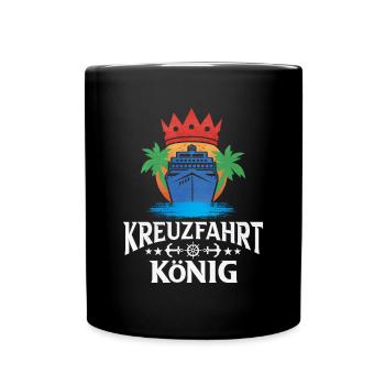 Kreuzfahrt - Tasse einfarbig - Schwarz - Vorne