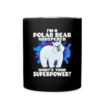 Ours blanc - Mug uni - noir - Devant