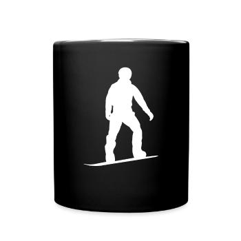 Snowboarding Silhouette - Full Colour Mug - black - Front
