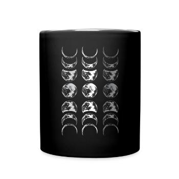 Full Moon Astrology Astronomy Eclipse Moon Phase - Full Colour Mug - black - Front