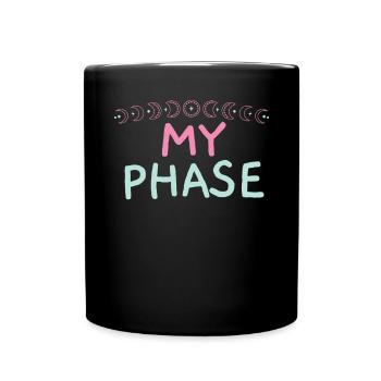 Full Moon Astrology Astronomy Eclipse Moon Phase - Full Colour Mug - black - Front