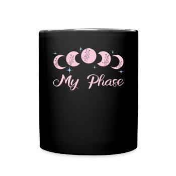 Full Moon Astrology Astronomy Eclipse Moon Phase - Full Colour Mug - black - Front
