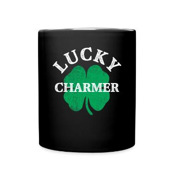 Lucky Charmer Funny St Patricks Day - Full Colour Mug - black - Front