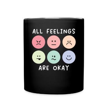 Tous les sentiments vont bien Sensibilisation à la santé mentale - Mug uni - noir - Devant