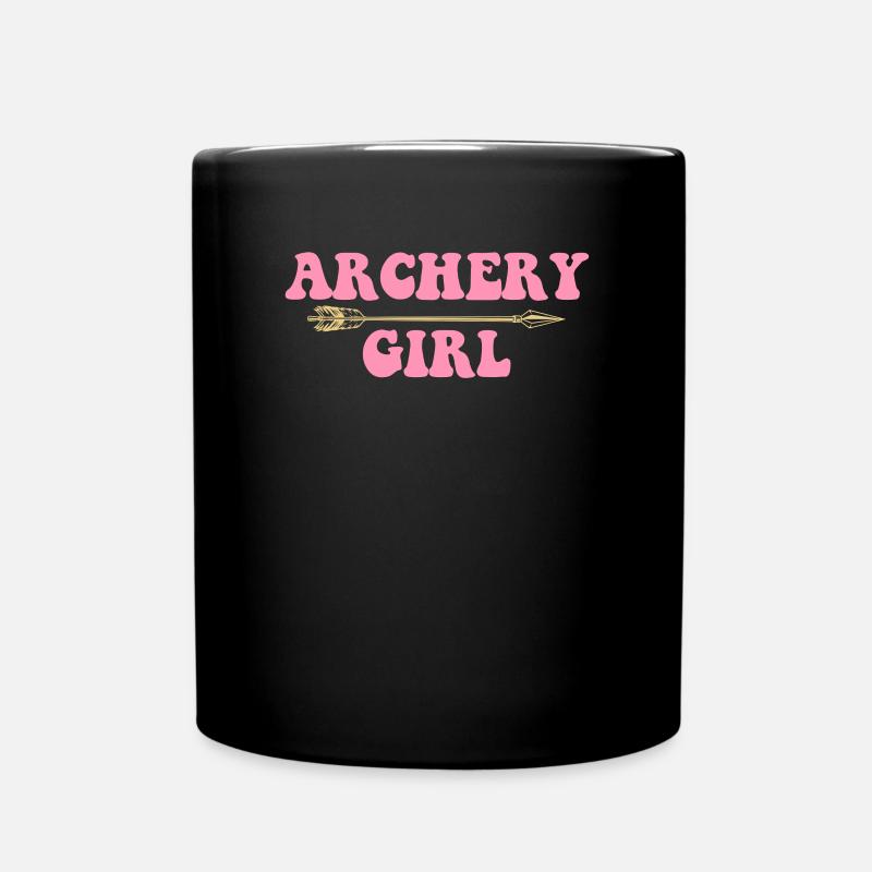 Fille de tir à l’arc, fille de tir à l’arc - Mug uni - noir