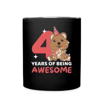 Quokka pour les enfants de 4 ans - Mug uni - noir - Devant