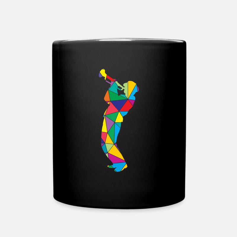 Trompette Polygone Musicien drôle - Mug uni - noir