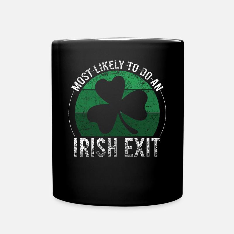 Sortie irlandaise Cadeau rétro de la Saint-Patrick - Mug uni - noir