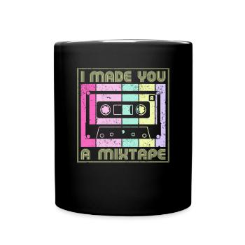 80er 90er Jahre Kassette Mixtape Retro Lustig - Tasse einfarbig - Schwarz - Vorne