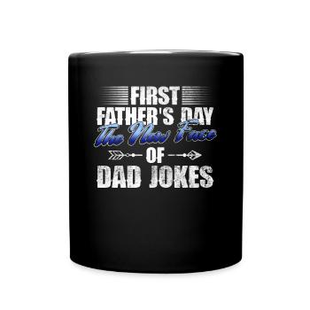 Erster Vatertag Papa Erstes Mal Papa Geschenk - Tasse einfarbig - Schwarz - Vorne