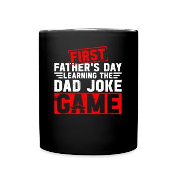 Erster Vatertag Papa Erstes Mal Papa Geschenk - Tasse einfarbig - Schwarz - Vorne