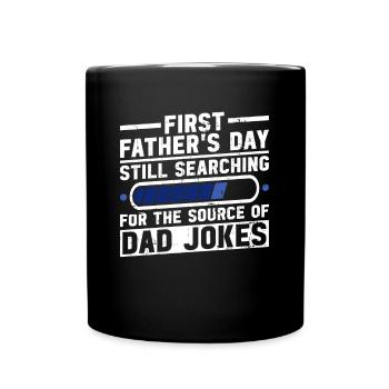 First Father's Day Dad First Time Dad Gift - Full Colour Mug - black - Front