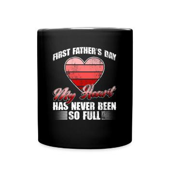 First Father's Day Dad First Time Dad Gift - Full Colour Mug - black - Front