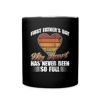 First Father's Day Dad First Time Dad Gift - Full Colour Mug - black - Front