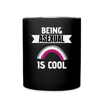 Asexuell sein ist cool LGBT Ace Pride Asexuell - Tasse einfarbig - Schwarz - Vorne