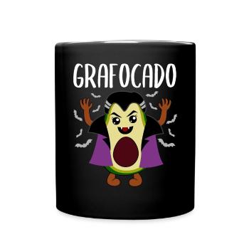 Avocado Vampire Funny Vegetable Fruit Gift - Full Colour Mug - black - Front