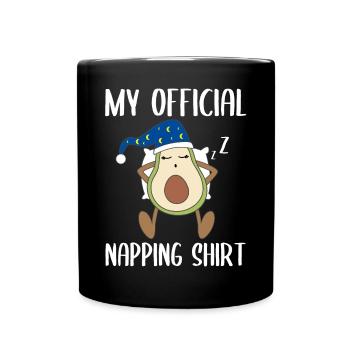 Mon cadeau officiel Nap Shirt Avocat - Mug uni - noir - Devant