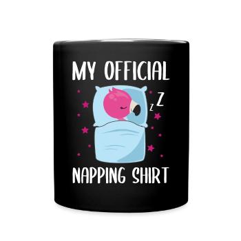 Ma chemise officielle Nap Flamingo - Mug uni - noir - Devant
