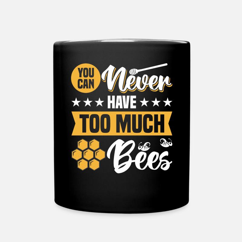 You can never have too much Bees - Full Colour Mug - black