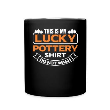 This is my Lucky Pottery do not wash - Full Colour Mug - black - Front