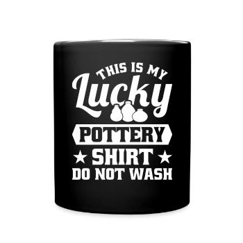 This is my Lucky Pottery do not wash - Full Colour Mug - black - Front