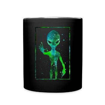 Cryptidcore Aesthetic Alien Extraterrestrial - Full Colour Mug - black - Front