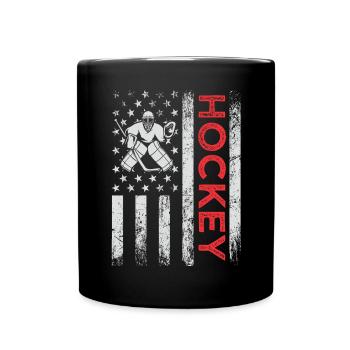 Tais-toi et emmène-moi jouer au hockey - Mug uni - noir - Devant