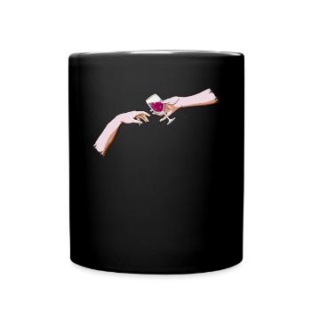 Boujee Aesthetic Creation Of Adam Wine Bougie - Full Colour Mug - black - Front