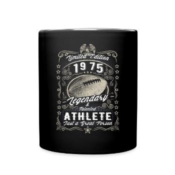 Vintage 1975 Football Cadeau d’anniversaire Hobby - Mug uni - noir - Devant