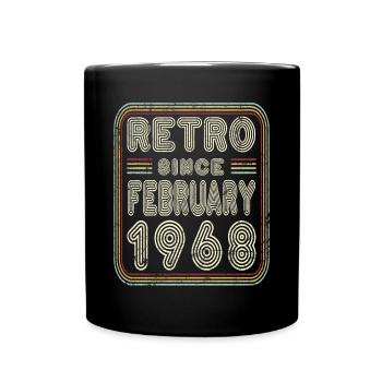 Anniversaire Février 1968 Cadeau rétro - Mug uni - noir - Devant