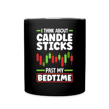 Je pense aux chandeliers après l’heure du coucher - Mug uni - noir - Devant