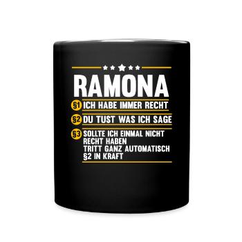 Ramona - Tasse einfarbig - Schwarz - Vorne