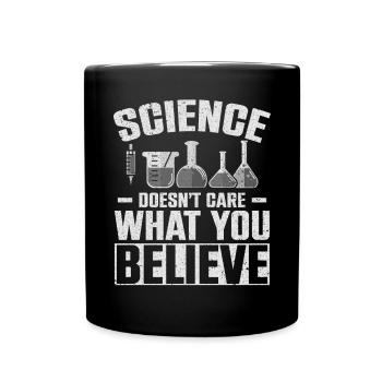 La science ne se soucie pas de ce que vous croyez - Mug uni - noir - Devant