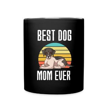 Whippet - Tasse einfarbig - Schwarz - Vorne