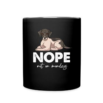 Whippet - Tasse einfarbig - Schwarz - Vorne