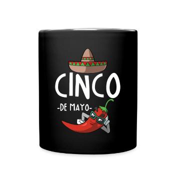 Mexican Cinco De Mayo Fiesta Party - Full Colour Mug - black - Front