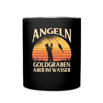 Angeln Fishing Fisher Angelrute Karpfen Rute Fisch - Tasse einfarbig - Schwarz - Vorne
