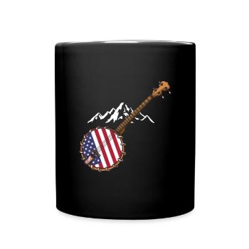 Chemises Banjo Pour Hommes Bluegrass Appalachia Folk - Mug uni - noir - Devant