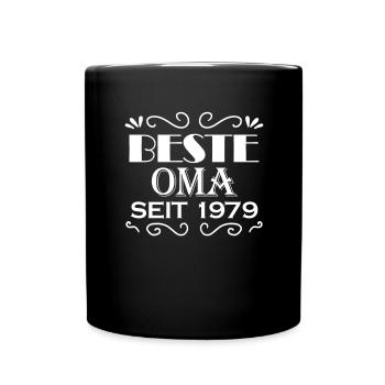 Beste Oma seit 1979 - Oma Geschenk - Tasse einfarbig - Schwarz - Vorne