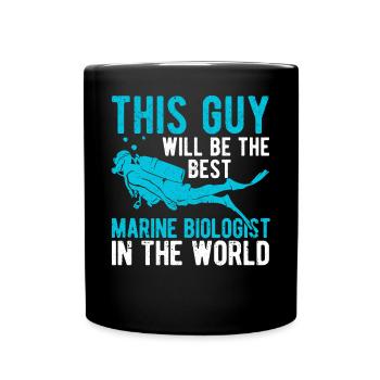 Funny Marine Biologist Marine Biology - Full Colour Mug - black - Front