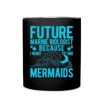 Funny Marine Biologist Marine Biology - Full Colour Mug - black - Front