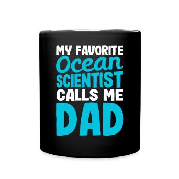 Marine Biologist Papa Marine Biology - Full Colour Mug - black - Front