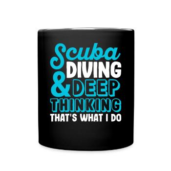 Funny diving marine biologist - Full Colour Mug - black - Front