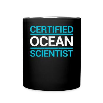 Drôle de biologiste marin Chercheurs océanographiques certifiés - Mug uni - noir - Devant